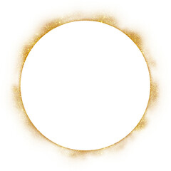 Gold ring frame sparkling. Luxury gold victorian round frame. Gold frame sparkling. Gold holidays banner, line decorations. Wedding invitation border for poster, cover, invitation, ads.