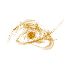 Golden planet, sparkle moon. Gold Shining Paint Stain Hand Drawn Illustration brush stroke paint ornament decorate. Gold astrology. Wedding invitation border. nebula on transparent, luxury star