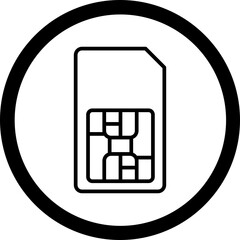 Fototapeta premium Sim Icon Design
