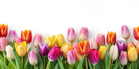 Tulip border with copy space