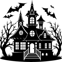 HAUNTED HOUSE SVG , Halloween Bundle Svg, Haunted House Svg Bundle, Haunted House Clipart, Haunted House Svg Cut Files for Cricut