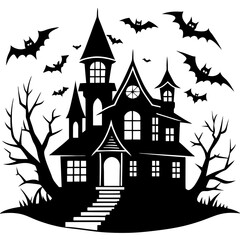 HAUNTED HOUSE SVG , Halloween Bundle Svg, Haunted House Svg Bundle, Haunted House Clipart, Haunted House Svg Cut Files for Cricut