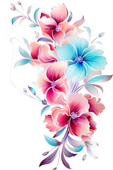 Obraz premium Botanical Watercolor Iris Impressions Abstract Watercolor Daisy Delights