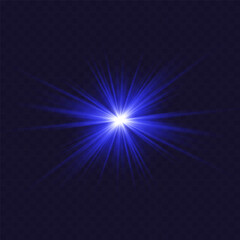 Rainbow crystal star. Crystal ray light, sun shines rainbow red yellow and blue color. Optical fire light effect. Vector lens glare leakage glare reflection effect. Sparkle shine. Sunlight