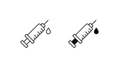 Syringe icon design with white background stock illustration