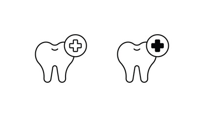 Dental Checkup icon design with white background stock illustration