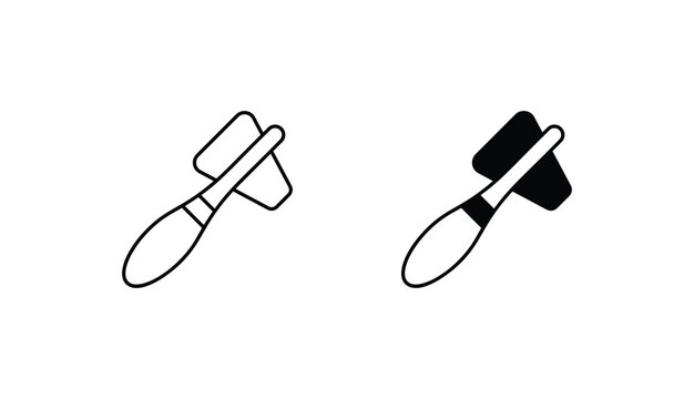 Reflex Hammer icon design with white background stock illustration