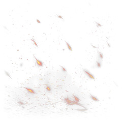 Fire spark transparent png. Burning hot sparks effect with embers burning ash and smoke flying in...