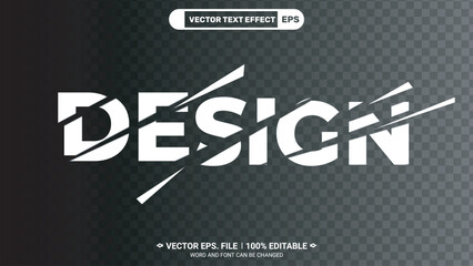 Realistic paper cutout design 3d editable vector text effect 