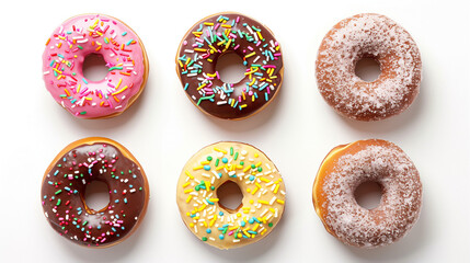 donuts on white