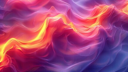 Obraz premium Glowing abstract background with vibrant, neon hues and a glossy, glossy surface that captivates with its resplendent and eye-catching colors. Watercolor style, high resolution Illustration, in the