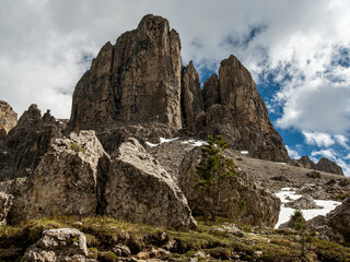 Breathtaking Mountain Views in Gardena Pass, Dolomites