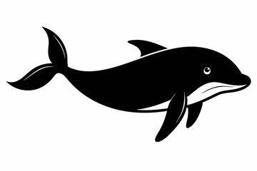 Fototapeta premiumWhale silhouette, whale animal icon. vector illustration