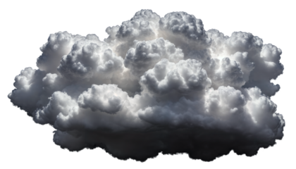 Dark storm cloud isolated on transparent background