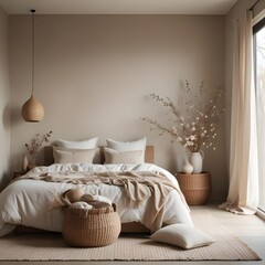 Luxurious bedroom magazine photoshoot style interior design..