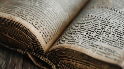 Fototapeta premium Close-up of old open book