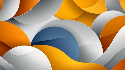 Modern and stylish abstract background featuring overlapping orange and gray circles
