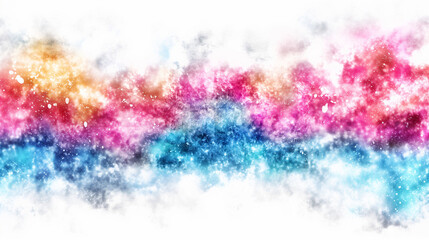 Fototapeta premium abstract gentle watercolor background; blue and pink waves of colors; 