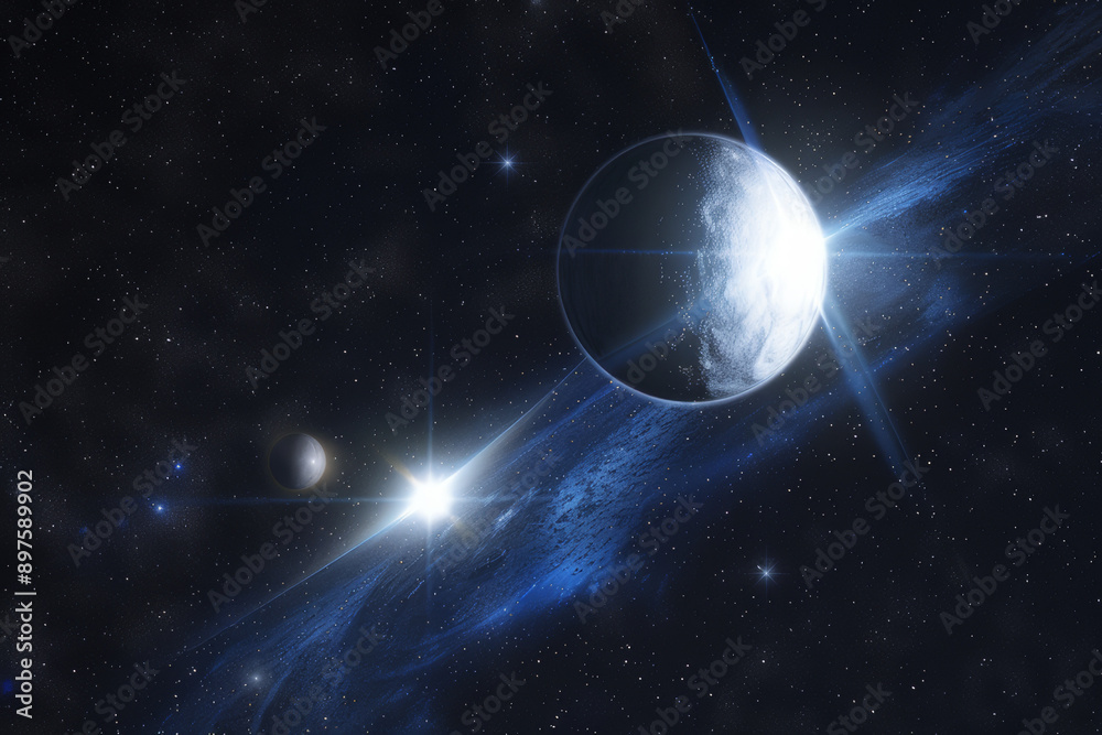 Canvas Prints an image depicting the binary nature of sirius, showcasing both sirius a and its faint companion, si