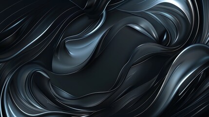 Flowing and rippling dark grey background with metallic silver hints, exuding elegance and luxury, perfect for adding sophistication to any project
