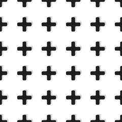 Plus seamless vector background. Plus vector icon. Plus endless background vector. Vector illustration.