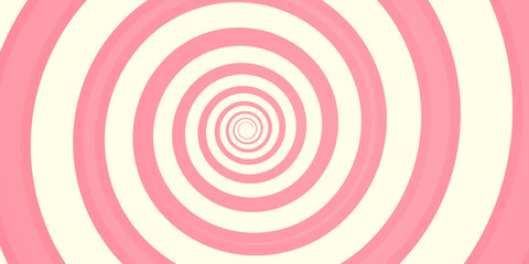 Candy pink spiral. Strawberry curled background. Poster with texture and color of yogurt and marshmallows