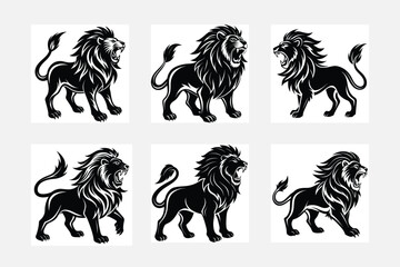 Unique Set of Lion Roaring Designs
