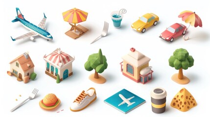 A Collection of Colorful 3D Rendered Objects