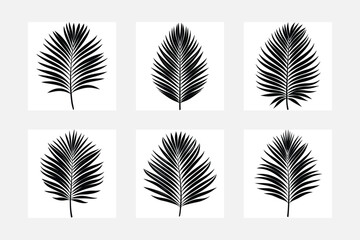 Fototapeta premium Minimal palm leaf illustration 