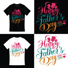 Happy Father's Day T-shirt design template