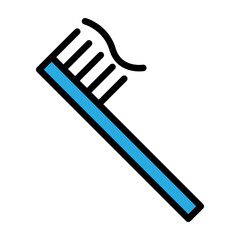 Toothbrushing Vector Filled Icon Design
