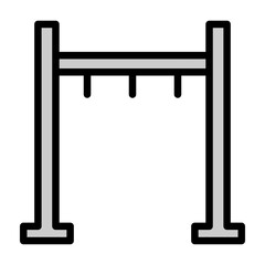 Clothing Rack Vector Filled Icon Design
