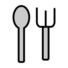 Silverware Vector Filled Icon Design