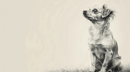 Obraz premium Elegant Portrait of a Small Dog