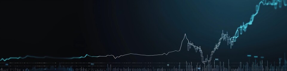Obraz premium Minimalist stock chart with a smooth upward slope, highlighting a consistent rise in prices.
