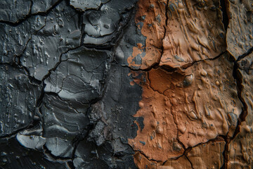 An image depicting the contrast between different textures in an abstract composition - Generative AI