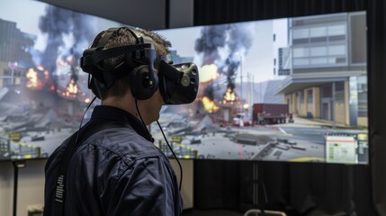 VR Training for Emergency Response with Realistic Disaster Scenario - Ideal for Safety Training Resources