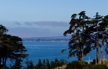 View Of Bay With Hills In Distance Santa Cruz California