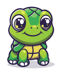 Cute Cartoon Turtle, Cute Turtle Cartoon Character