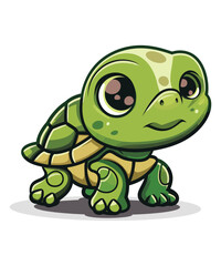 Cute Cartoon Turtle, Cute Turtle Cartoon Character