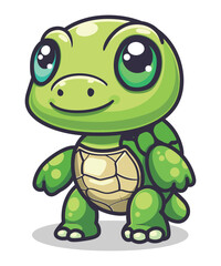 Cute Cartoon Turtle, Cute Turtle Cartoon Character