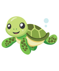 Cute Cartoon Turtle, Cute Turtle Cartoon Character