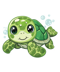 Cute Cartoon Turtle, Cute Turtle Cartoon Character