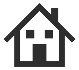 Mortgage symbol. House line icon. Real estate sign