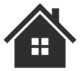 Home black icon. Simple house. Mortgage symbol