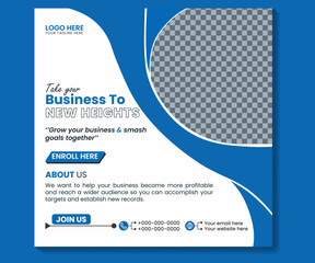 Social media business promotion design for business.