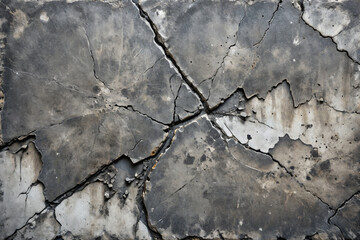 Obraz premium Cracked weathered concrete texture with rugged surface and aged surface