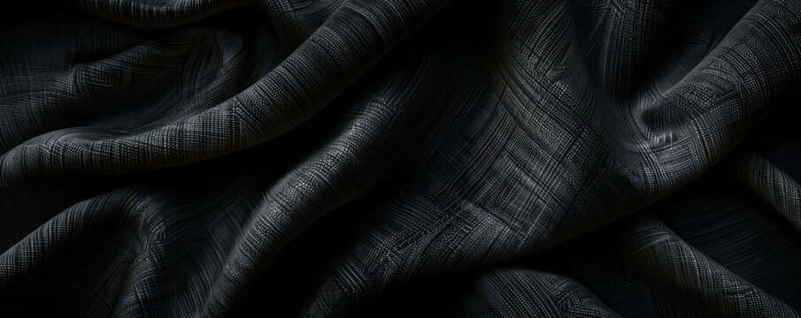 A pristine black background with a subtle fabric-like texture, adding a touch of elegance and sophistication.