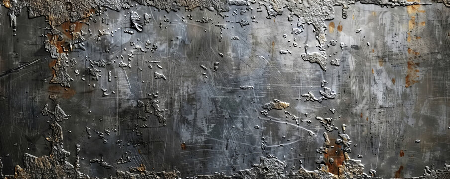 A textured zinc background with subtle patterns and a matte finish, creating a rugged and contemporary aesthetic.