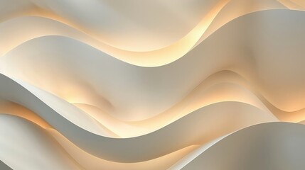 Abstract background with smooth wavy shapes creating beautiful play of light and shadows